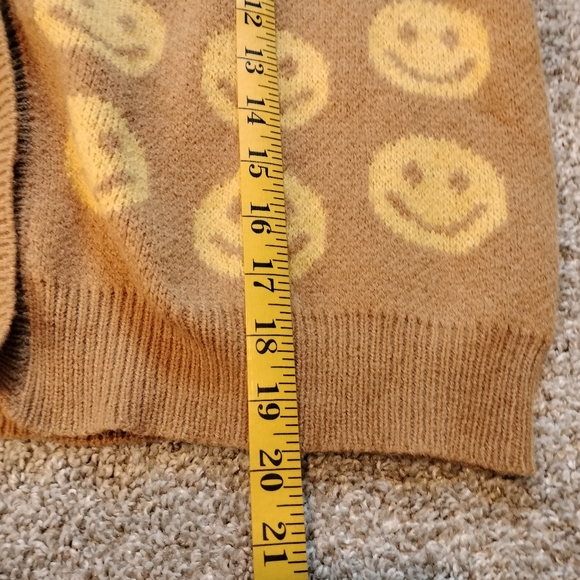 Women's Multicolored Patterned Twee Kidcore Chunky Cardigan Sweater Sz L - Picture 3 of 6